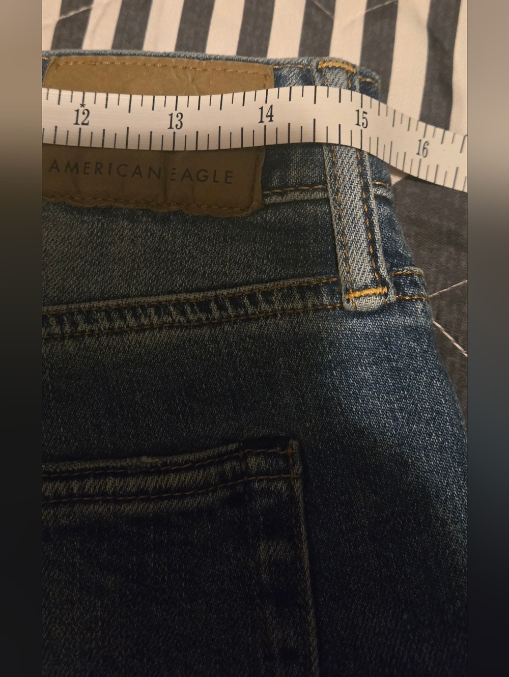 American Eagle Airflexb Light Wash Straight Jeans - Picture 9 of 13